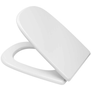 Sedile WC Diaqua Mobello bianco alpino, legno MDF, cerniere cromate, facile installazione.