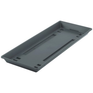 Sottovaso antracite per fioriera, 15x39 cm, adatto per fioriere standard Geli.