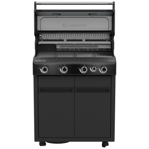 Outdoorchef Heat X-415/245 HPL Granit barbecue a gas con bruciatore a infrarossi e fornello laterale, assemblato.