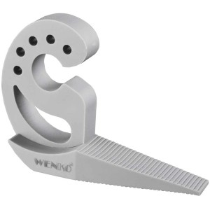 Fermaporta grigio Wenko Multi-STOP® in plastica flessibile, versatile.