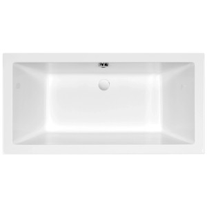Vasca da bagno rettangolare Cersanit Intro in acrilico bianco, 150x75 cm, vista dall'alto.