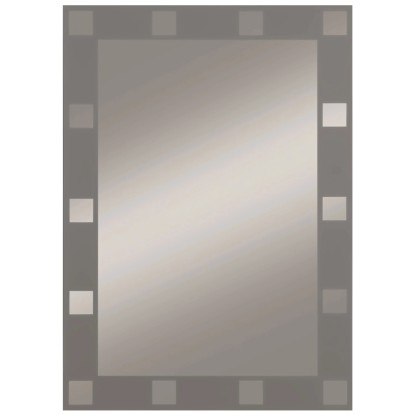 Siebdruckspiegel Domino Silber 50 x 70 cm