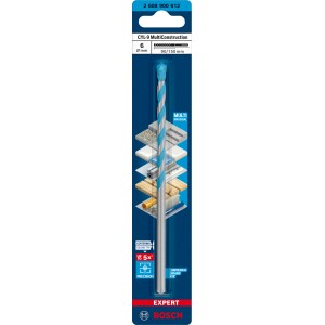 Foret Bosch Expert CYL-9 MultiConstruction, 6 mm, foret universel pour divers matériaux.