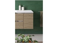 Seitenschrank York rechts Nabucco Eiche / Griffe Chrom 50 x 30 cm