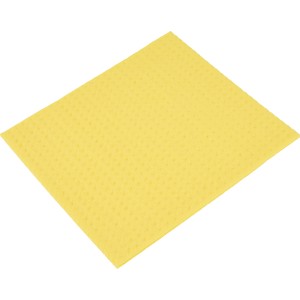 Panno spugna giallo del set da 5 per cucina e bagno.