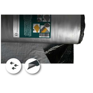 Set copertura Alpholz per tetti piani e a falda, 2 m², con membrana bituminosa, raccordo, viti e profilo angolare.