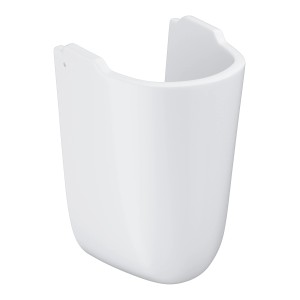 Grohe Bau Keramik semicolonna, bianco alpino, per lavabi, per nascondere i tubi.