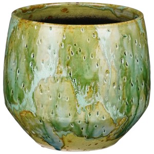 Vaso da fiori in ceramica verde Harris di Mica Decorations, Ø 20 cm.
