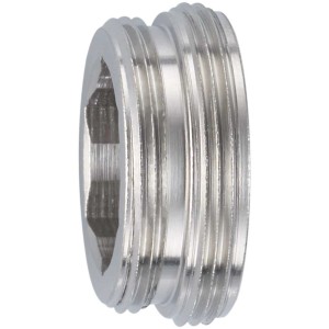 Riduzione Neoperl M22x1 a M24x1 in ottone nichelato per raccordi HT.