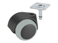 Doerner + Helmer Parkettrolle TPE Schwarz-Grau Ø 5 cm / Höhe 6,4 cm