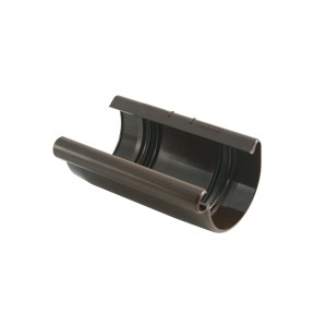 Giunto marrone Marley RG 75 in plastica per collegare due grondaie.