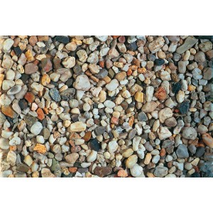 Gravier de quartz multicolore (2-5 mm) comme gravier décoratif pour jardin et maison. Produit naturel en sac de 25 kg.