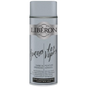 Libéron Sprühfarbe Silber sandgestrahlt, Effektfarbe für Möbel und Objekte.