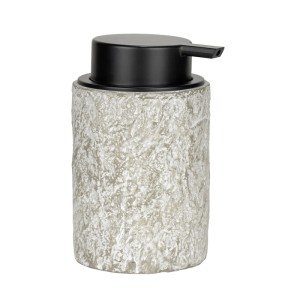 Dispenser sapone Wenko Albacete grigio cemento, 300 ml. Accessorio bagno moderno.
