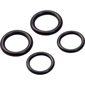 Set guarnizioni per bocche girevoli, 4 O-ring neri in due misure.