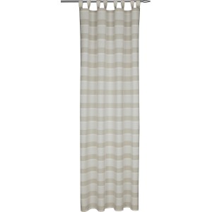Sciarpa a passanti color crema Uwe di Neusser Collection, 245x135 cm, con motivo a righe.