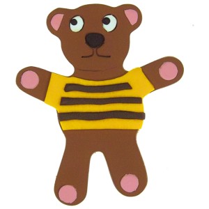 Edelstahl Ausstecher, 8 cm, in Teddybär-Form mit Gesicht und Prägekonturen für detailreiches Backen.