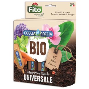 Fito Goccia a Goccia Bio Universale, 5 fiale. Fertilizzante liquido per la crescita sana delle piante.
