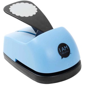 Perforatrice bleue pour papier, cercle ondulé, Ø 50 mm, pour le bricolage et la décoration.