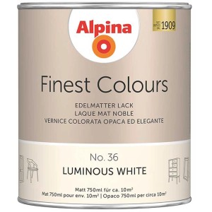 Dose Alpina Finest Colours Lack Luminous White, 750ml, edelmatter Buntlack.