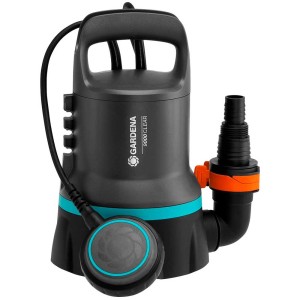 Pompe submersible eau claire Gardena 9000, une pompe électrique pour drainer et pomper l'eau claire.