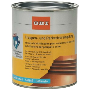 Sigillante per scale e parquet OBI, 2,5 l, finitura satinata, per rivestimento pavimenti in legno.