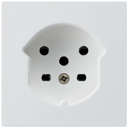 Hager Steckdose Kallysto 1 x T15 Einsatz + Frontplatte Weiss