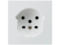 Hager Steckdose Kallysto 1 x T15 Einsatz + Frontplatte Weiss