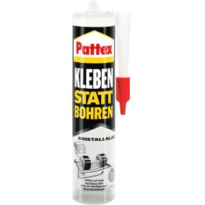 Pattex Montagekleber Crystal Clear, cartuccia da 290g per incollaggi puliti senza forare.