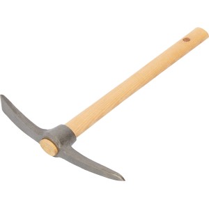 LUX Mini Handpickel Classic, outil de jardinage avec manche en bois et tête en acier pour désherber.