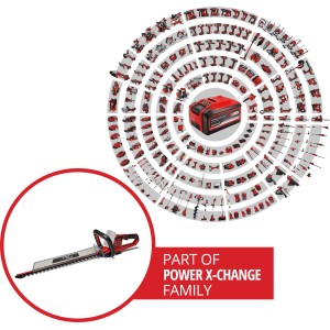 Taille-haie sans fil Einhell GE-CH 18/60 Li-Solo, faisant partie de la famille Power X-Change.