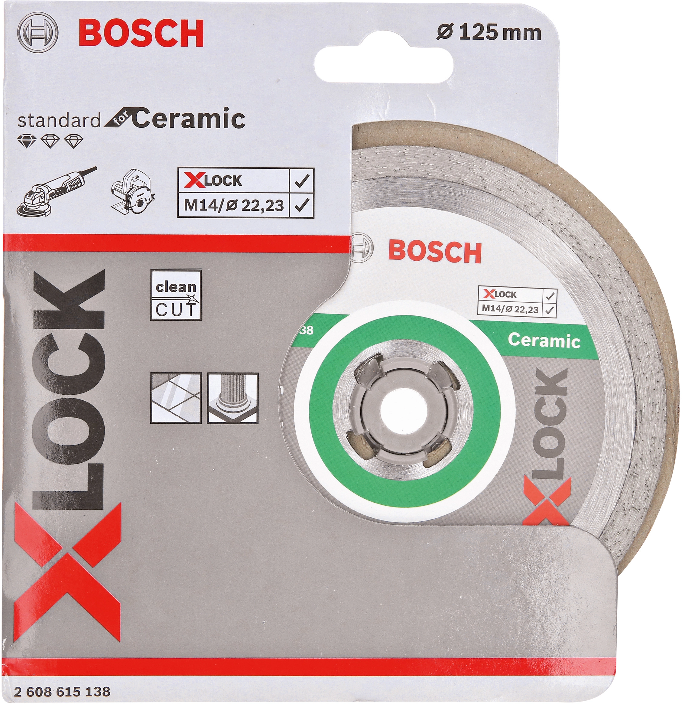 BOSCH Disque diamant X-LOCK 125mm - Standard for Ceramic