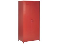 Beliani Garderobenschrank Varna Metall Rot (HxBxT) 171 x 76 x 50 cm Beliani Garderobenschrank Varna Metall Rot (HxBxT) 171 x 76 x 50 cm