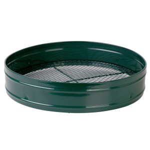 Tamis vert pour terre et compost, diamètre 35 cm, pour le jardinage.