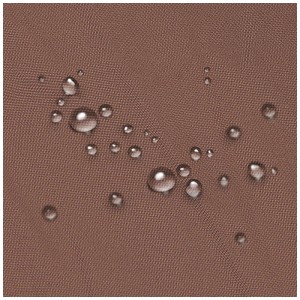 Dettaglio: Rivestimento marrone idrorepellente del pouf Beliani Fuzzy.