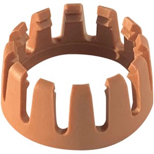 Geka Plus anello di serraggio per acqua potabile, set da 4 pezzi, marrone rossiccio, per tubi flessibili.