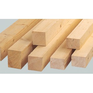 Sägerauer Rahmen aus Fichte/Tanne, 48x48x4000 mm, für Innenausbau und Holzkonstruktionen.