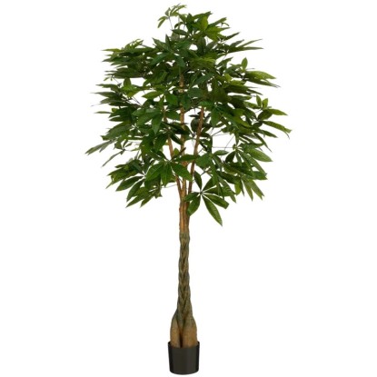 Mica Decorations Kunstpflanze Pachira Grün Topf Ø 65 cm / Höhe 150 cm