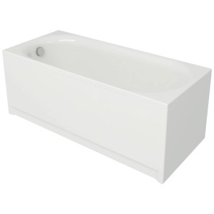 Baignoire rectangulaire en acrylique blanc Cersanit Octavia, 160x70 cm.