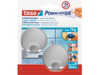 Tesa Selbstklebehaken Edelstahl Rund mit 4 x Powerstrips Small 2 Stk. Tesa Selbstklebehaken Edelstahl Rund mit 4 x Powerstrips Small 2 Stk.