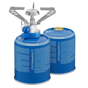 Kit fornello a gas Campingaz con fornello e 2 cartucce di gas CV 470 Plus per campeggio e outdoor.