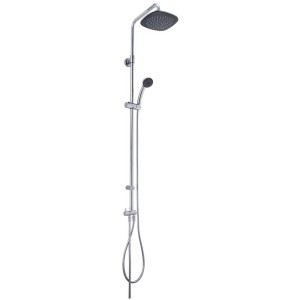 Système de douche chromé Diaqua Fenrir avec douche de tête et douchette.