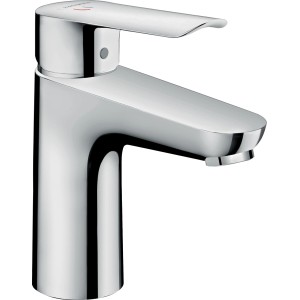 Miscelatore lavabo Hansgrohe Logis E 100 CoolStart cromo con set di scarico.