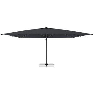 Rechteckiger Doppler Ampelschirm Life Anthrazit, 300x400 cm, mit Kurbel und Standkreuz für Terrasse.