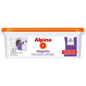 Alpina Magnetfarbe Magneto 1 l, Farbe zum Streichen von Magnetwänden im Innenbereich.