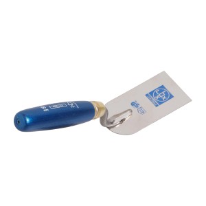 Spatola per stucco LUX Classic, 50 mm, con manico in legno blu e lama in acciaio inox.