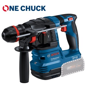 Tassellatore a batteria Bosch Professional GBH 18V-18 X con Onechuck per punte SDS plus, cilindriche ed esagonali.