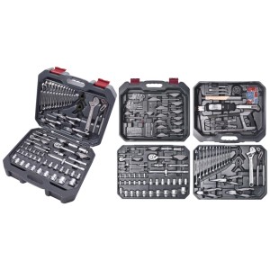 Kraftwerk Jeu de clés à douille Basic 266 pièces en coffret, outils divers.