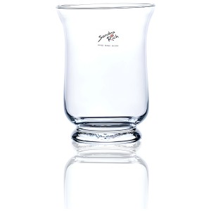 Vaso Hurricane trasparente Sandra Rich, altezza 15 cm, ideale per decorazioni creative.
