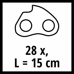 Image symbole Chaîne de rechange Einhell 15 cm, 28 maillons d'entraînement pour tronçonneuse sans fil.